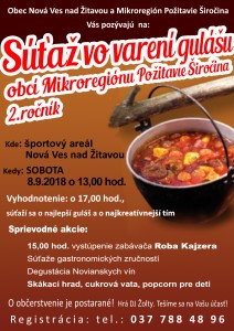plagát súťaž vo varení gulášu Nová Ves nad Žitavou